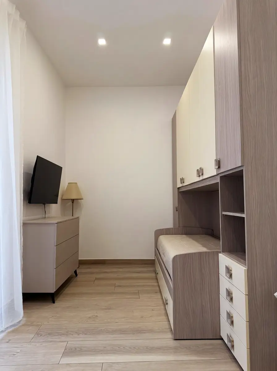 Einzelbett im zweiten Schlafzimmer des Cagrovi Gold
